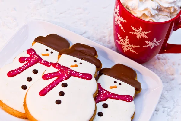 Cookie-uri Snowman — Fotografie, imagine de stoc