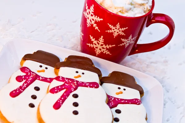 Печенье Снеговика — стоковое фото