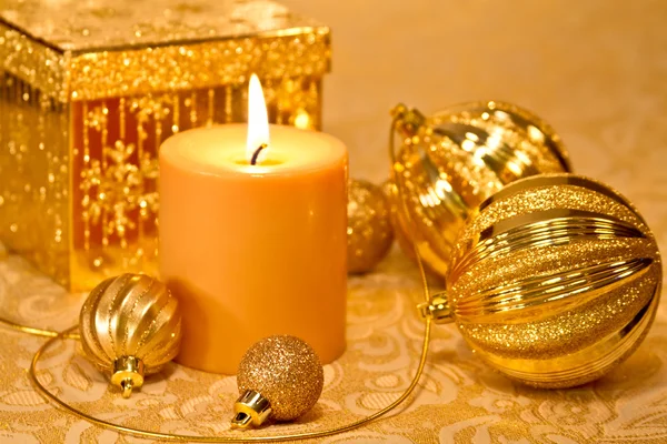 Guld glitter jul — Stockfoto