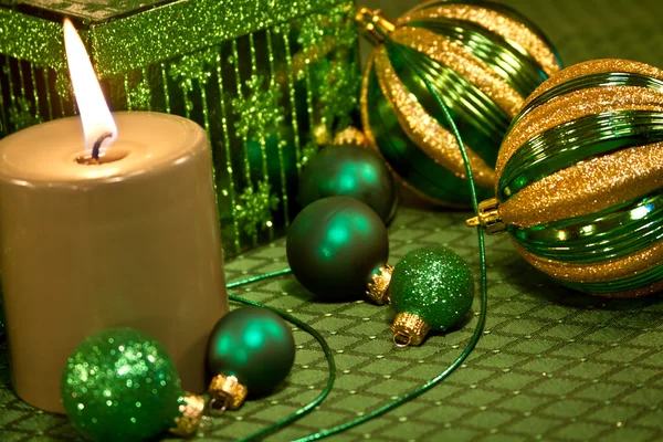 Zelený třpyt vánoční — Stock fotografie