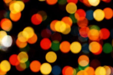 çok renkli Noel ağacı ışıkları bokeh