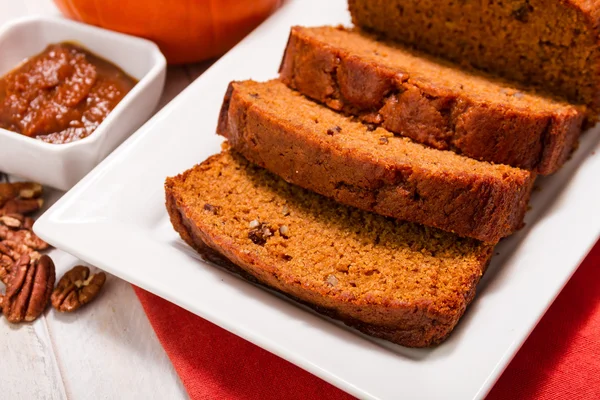 Pompoen brood — Stockfoto