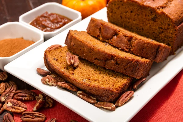 Pompoen brood — Stockfoto