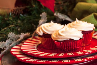 Christmas yemek masası ile tatlı