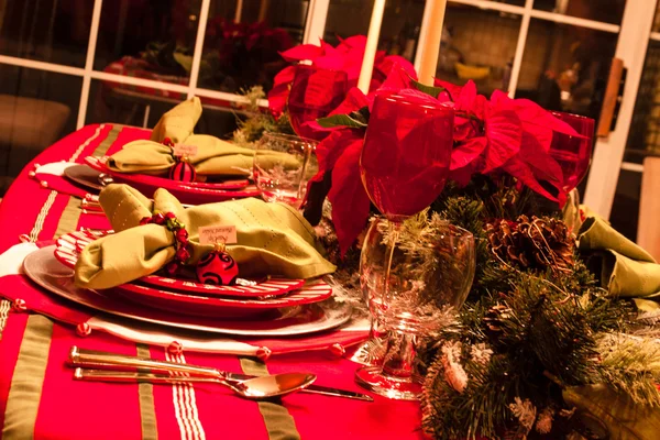 Christmas Dinner Table — Stock Photo, Image