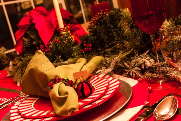 Christmas Dinner Table — Stock Photo, Image