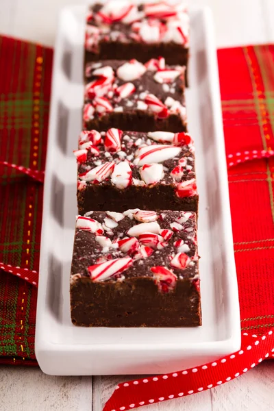 Candy Cane Fudge — Stock Photo, Image