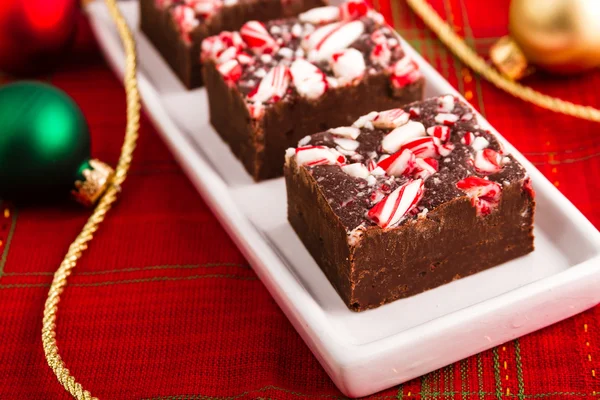 Candy Cane Fudge — Stock Photo, Image