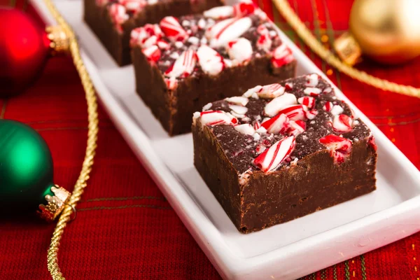 Candy Cane Fudge — Stock Photo, Image