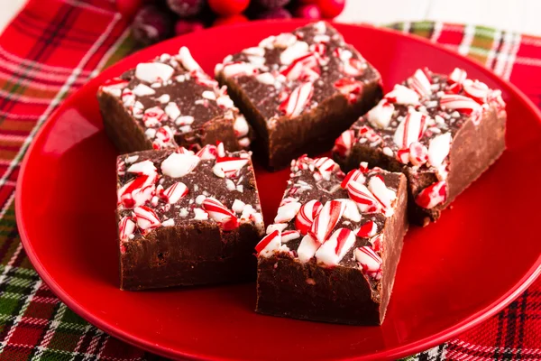 Candy Cane Fudge — Stock Photo, Image