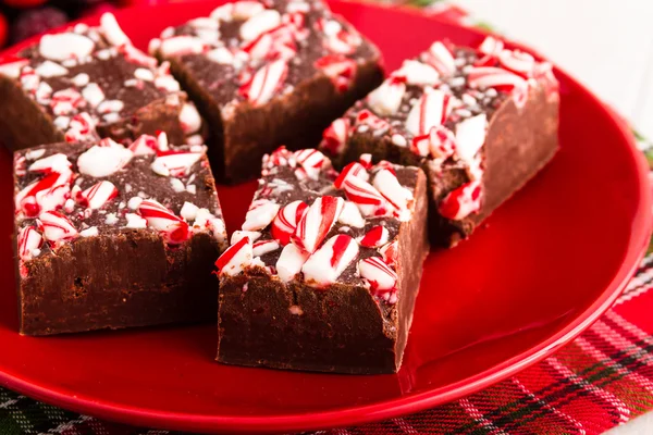 Candy Cane Fudge — Stock Photo, Image