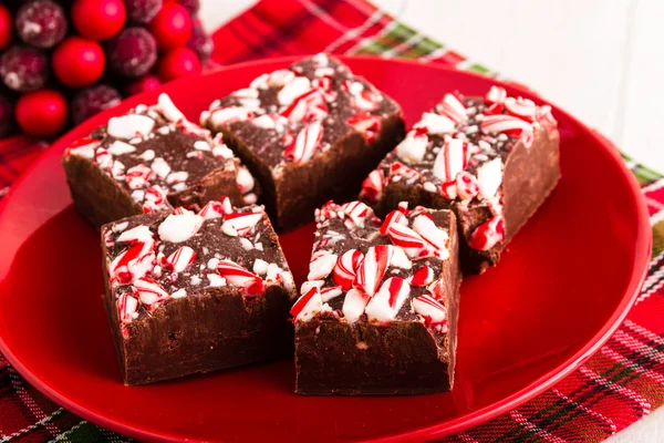 Candy Cane Fudge — Stock Photo, Image