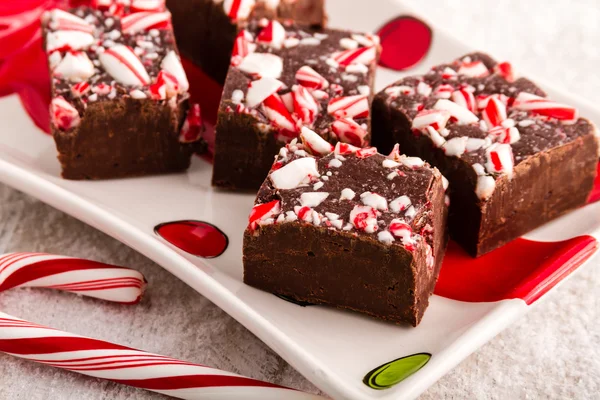 Candy Cane Fudge — Stock Photo, Image