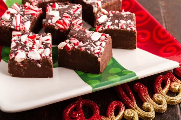 Candy Cane Fudge — Stock Photo, Image