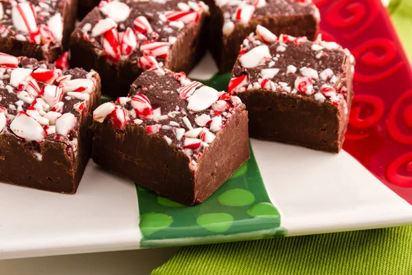 Candy Cane Fudge — Stock Photo, Image