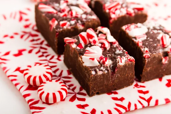 Candy Cane Fudge — Stock Photo, Image