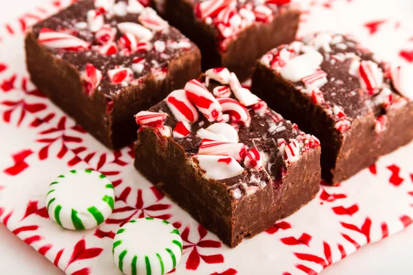 Candy Cane Fudge — Stock Photo, Image