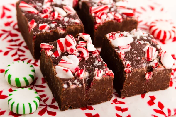 Candy Cane Fudge — Stock Photo, Image