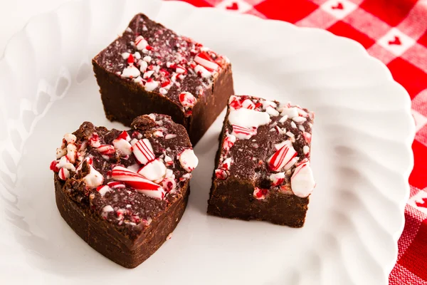 Candy Cane Fudge — Stock Photo, Image