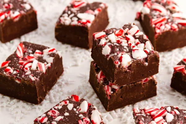 Candy Cane Fudge — Stock Photo, Image