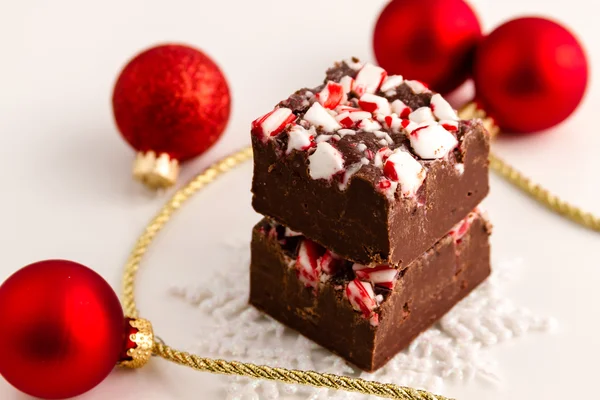 Candy Cane Fudge — Stock Photo, Image