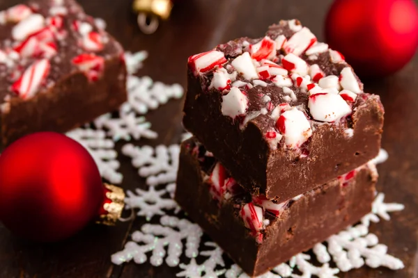 Candy Cane Fudge — Stock Photo, Image