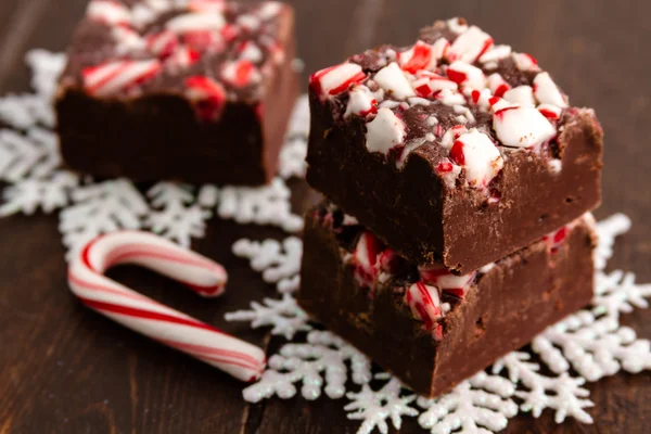 Candy Cane Fudge — Stock Photo, Image