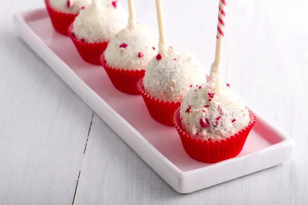 Brownie Peppermint Cake Pops — Stock Photo, Image