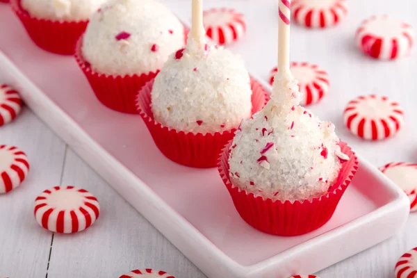 Brownie pepparmynta cake pops — Stockfoto