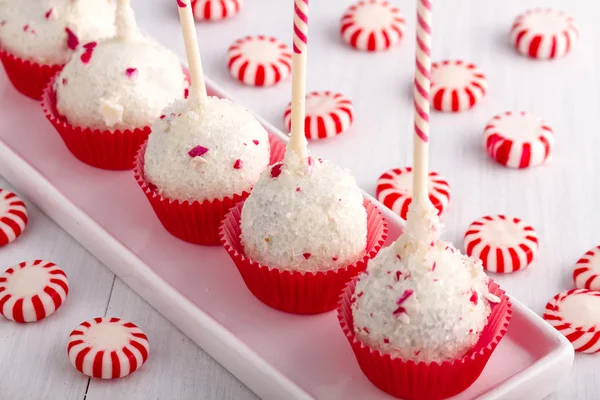 Brownie pepparmynta cake pops — Stockfoto