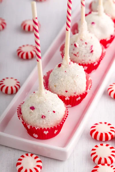 Brownie pepparmynta cake pops — Stockfoto