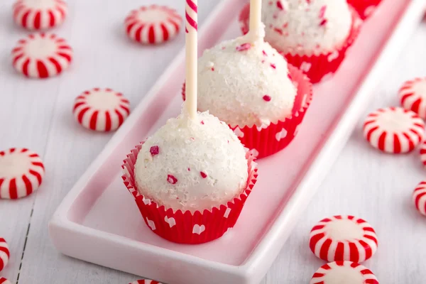 Brownie Peppermint Cake Pops — Stock Photo, Image