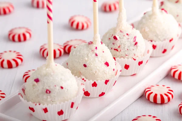 Brownie Peppermint Cake Pops — Stock Photo, Image