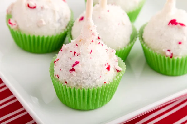 Brownie Peppermint Cake Pops — Stock Photo, Image