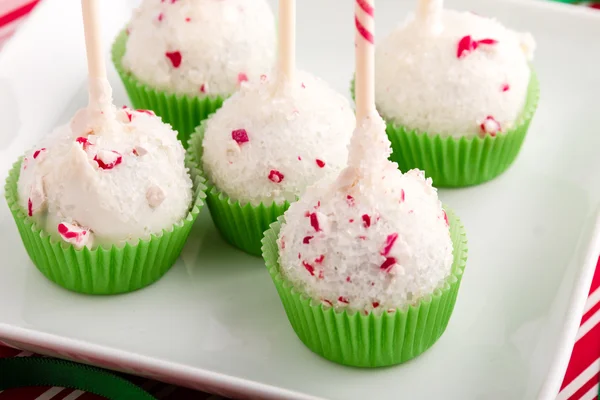 Brownie Peppermint Cake Pops — Stock Photo, Image