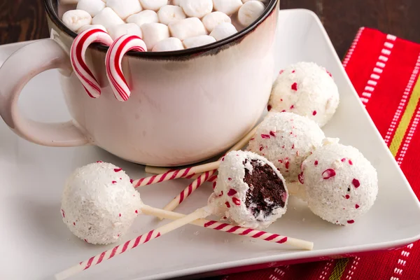 Brownie Pepper Mint Cake Pops — Stockfoto