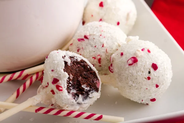 Brownie Peppermint Cake Pops — Stock Photo, Image