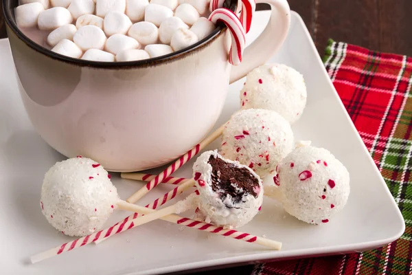 Brownie Peppermint Cake Pops — Stock Photo, Image