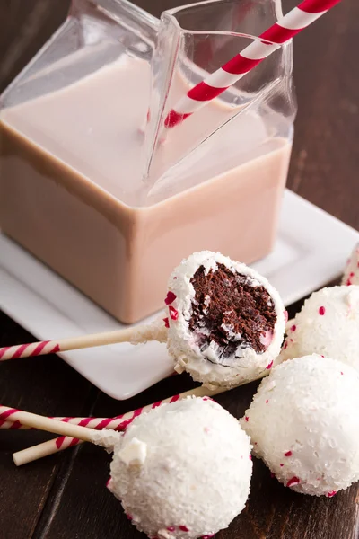 Brownie pepparmynta cake pops — Stockfoto