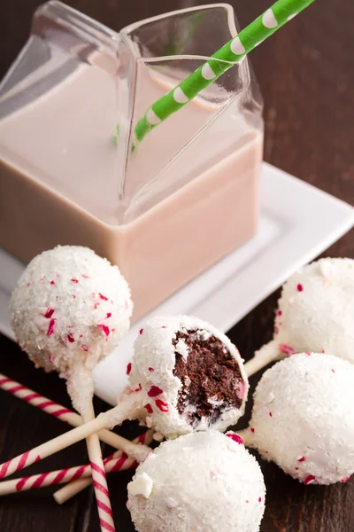 Brownie Peppermint Cake Pops — Stock Photo, Image