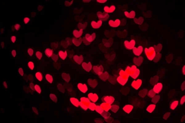 Heart Shaped Bokeh Holiday Lights — стоковое фото