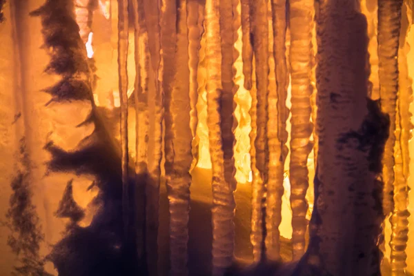 Ice Castles icicles and ice formations — Stock Photo, Image