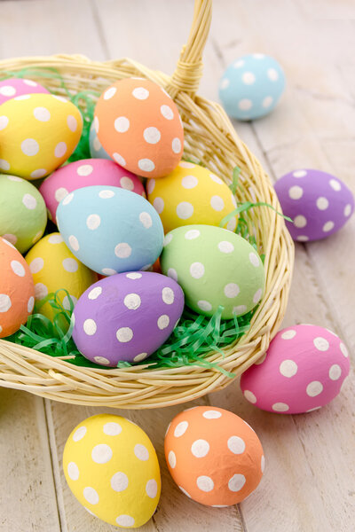 Easter Eggs and Baskets Stock Picture
