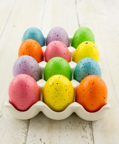 Ovos de Páscoa e cestas — Fotografia de Stock