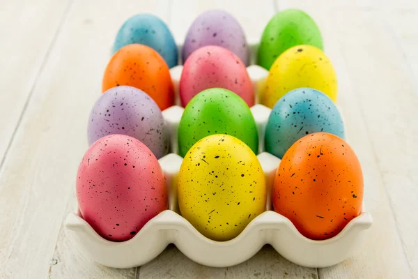 Ovos de Páscoa e cestas — Fotografia de Stock