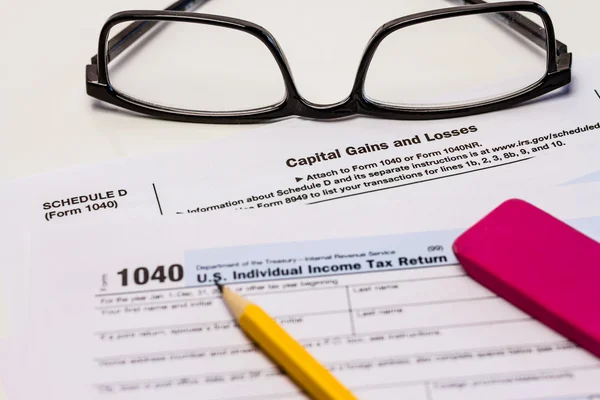 Filing Taxes and Tax Forms — Stock Photo, Image