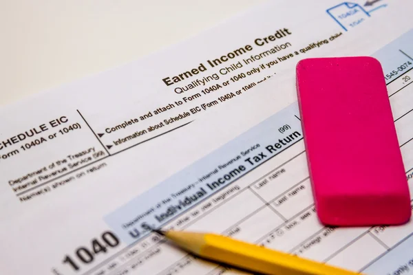 Filing Taxes and Tax Forms — Stock Photo, Image