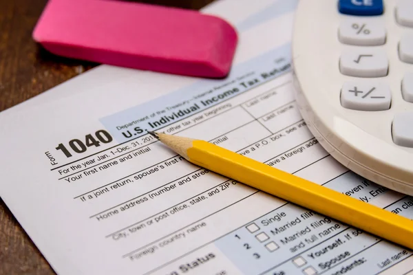 Filing Taxes and Tax Forms — Stock Photo, Image