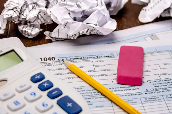 Filing Taxes and Tax Forms — Stock Photo, Image