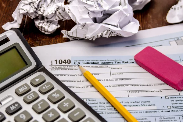 Filing Taxes and Tax Forms — Stock Photo, Image